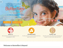 Tablet Screenshot of butterfliesandbeyondpreschool.com